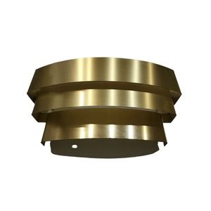 Vintage MCM ART DECO STYLE MINIMALIST POLISHED BRASS WALL SCONCE - LIGHTOLIER